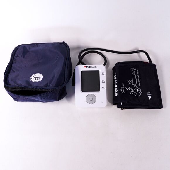 CVS Health Blood Pressure Monitor w/ Cuff & Kroger Bag Model BP3NG1-1ACVS Blue - Picture 1 of 5